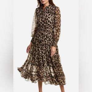 T TAHARI Tiered Midi Dress